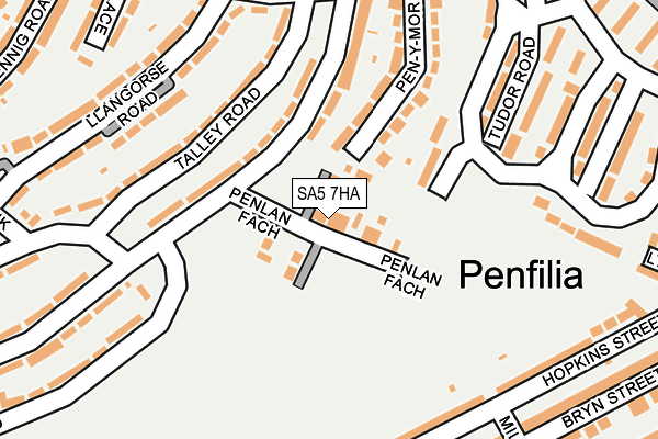 SA5 7HA map - OS OpenMap – Local (Ordnance Survey)