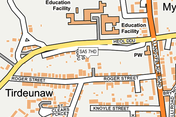 SA5 7HD map - OS OpenMap – Local (Ordnance Survey)