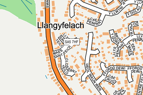 SA5 7HF map - OS OpenMap – Local (Ordnance Survey)