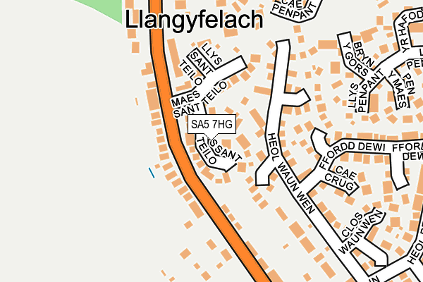 SA5 7HG map - OS OpenMap – Local (Ordnance Survey)