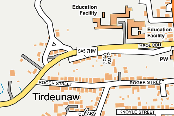 SA5 7HW map - OS OpenMap – Local (Ordnance Survey)