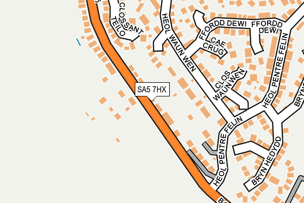 SA5 7HX map - OS OpenMap – Local (Ordnance Survey)