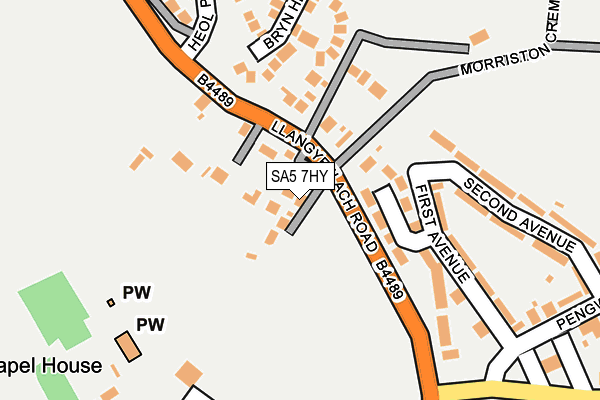 SA5 7HY map - OS OpenMap – Local (Ordnance Survey)