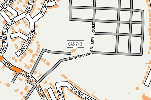 SA5 7HZ map - OS OpenMap – Local (Ordnance Survey)