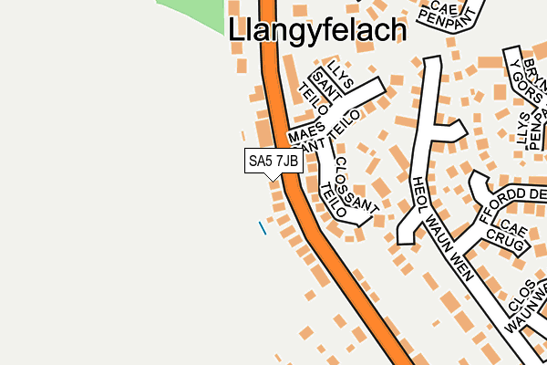 SA5 7JB map - OS OpenMap – Local (Ordnance Survey)