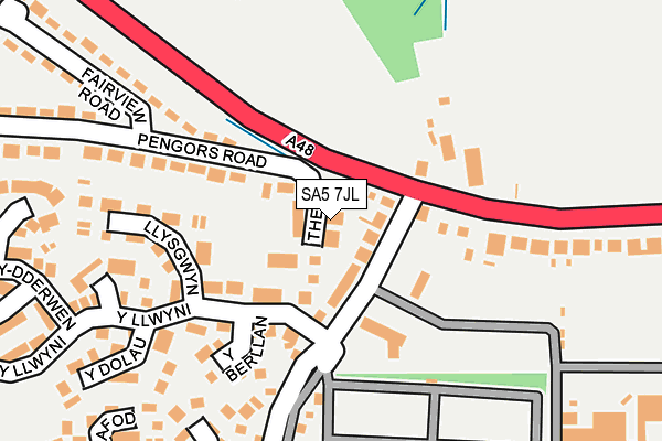 SA5 7JL map - OS OpenMap – Local (Ordnance Survey)