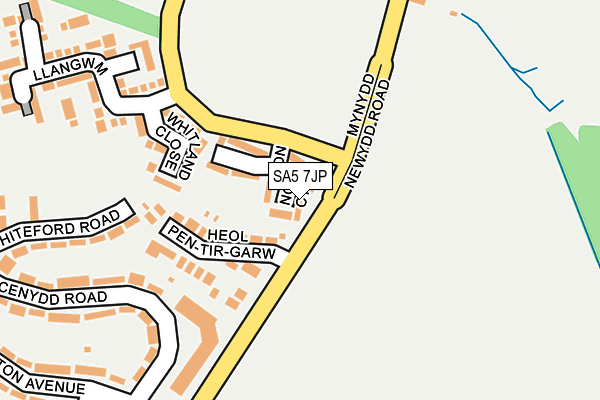 SA5 7JP map - OS OpenMap – Local (Ordnance Survey)