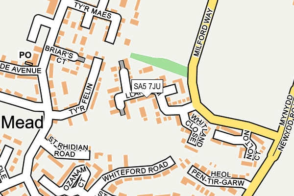 SA5 7JU map - OS OpenMap – Local (Ordnance Survey)