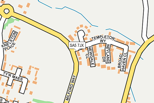 SA5 7JX map - OS OpenMap – Local (Ordnance Survey)