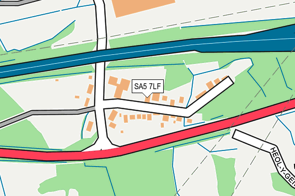 SA5 7LF map - OS OpenMap – Local (Ordnance Survey)