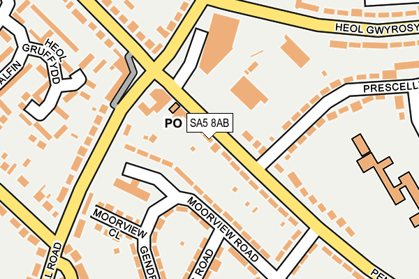 SA5 8AB map - OS OpenMap – Local (Ordnance Survey)
