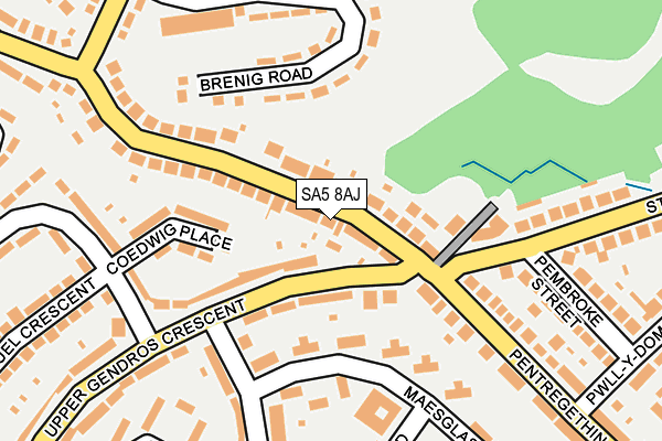 SA5 8AJ map - OS OpenMap – Local (Ordnance Survey)