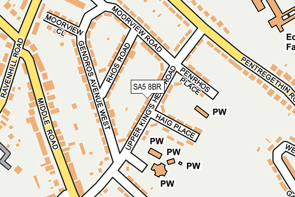 SA5 8BR map - OS OpenMap – Local (Ordnance Survey)