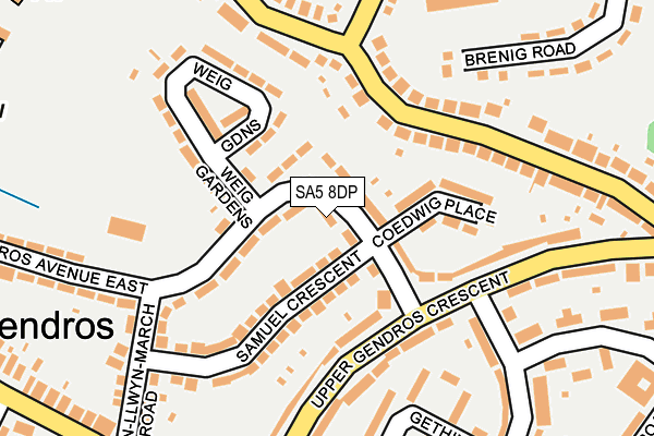 SA5 8DP map - OS OpenMap – Local (Ordnance Survey)