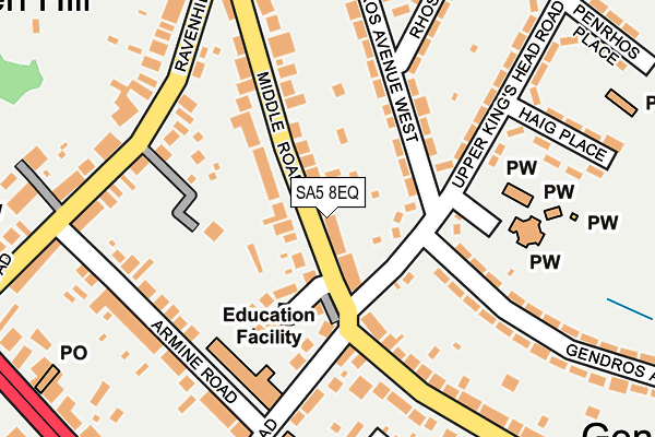 SA5 8EQ map - OS OpenMap – Local (Ordnance Survey)