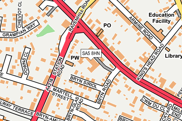 SA5 8HN map - OS OpenMap – Local (Ordnance Survey)