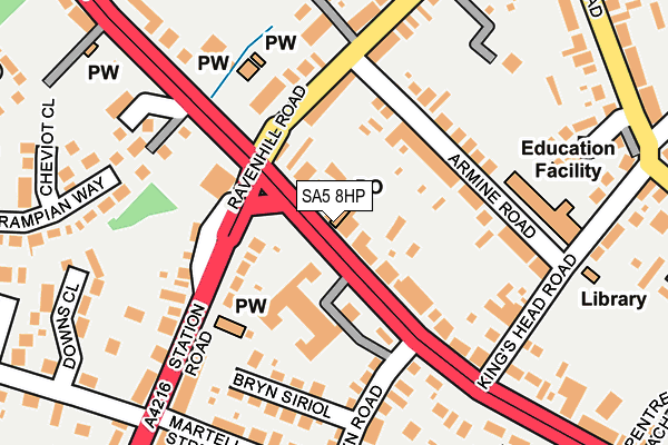 SA5 8HP map - OS OpenMap – Local (Ordnance Survey)