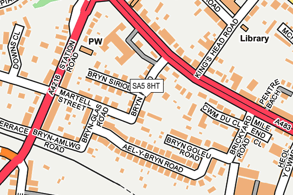 SA5 8HT map - OS OpenMap – Local (Ordnance Survey)