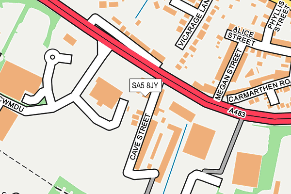 SA5 8JY map - OS OpenMap – Local (Ordnance Survey)