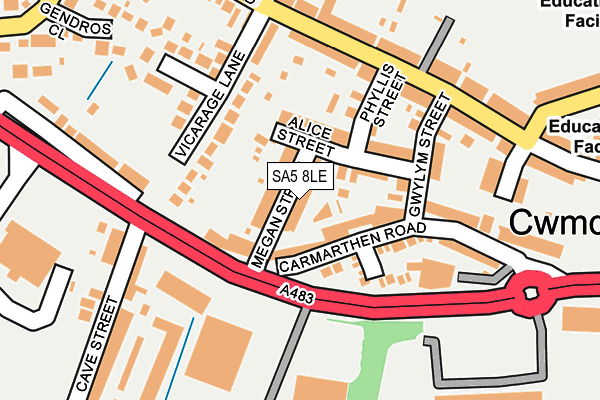 SA5 8LE map - OS OpenMap – Local (Ordnance Survey)