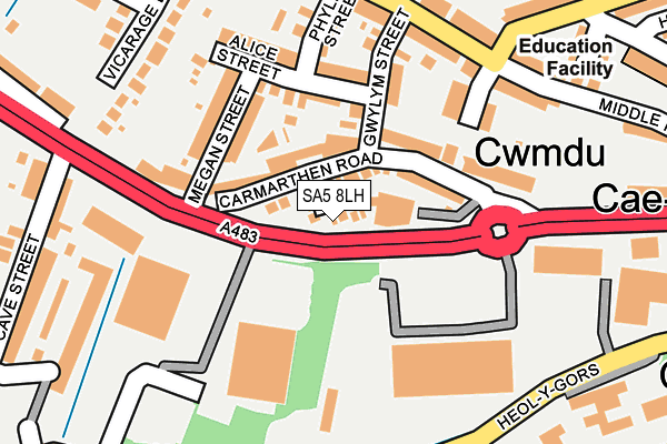 SA5 8LH map - OS OpenMap – Local (Ordnance Survey)