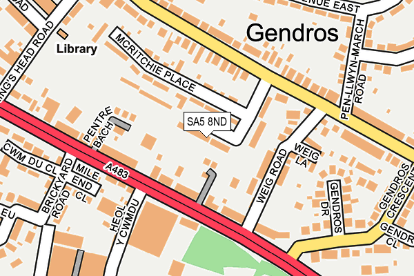 SA5 8ND map - OS OpenMap – Local (Ordnance Survey)
