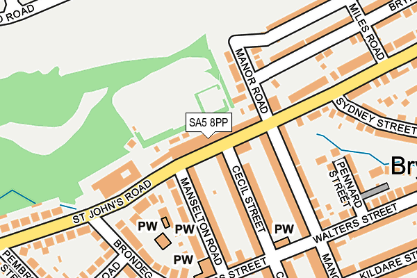 SA5 8PP map - OS OpenMap – Local (Ordnance Survey)