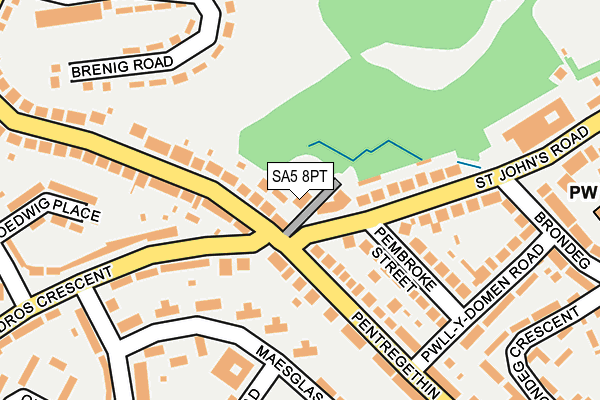 SA5 8PT map - OS OpenMap – Local (Ordnance Survey)