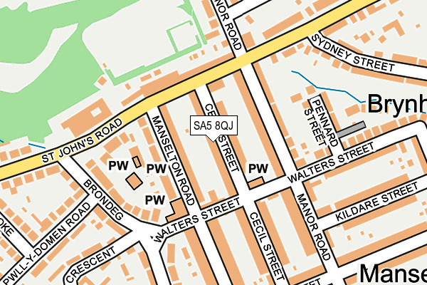 SA5 8QJ map - OS OpenMap – Local (Ordnance Survey)