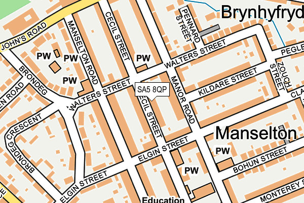 SA5 8QP map - OS OpenMap – Local (Ordnance Survey)