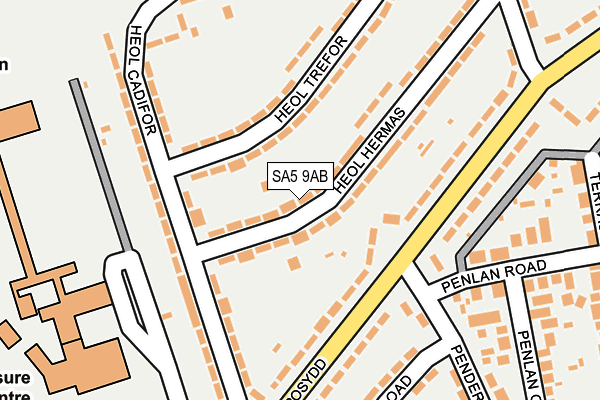SA5 9AB map - OS OpenMap – Local (Ordnance Survey)