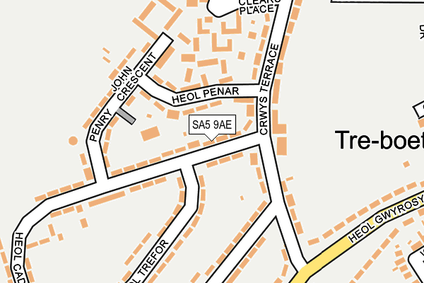 SA5 9AE map - OS OpenMap – Local (Ordnance Survey)