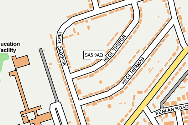 SA5 9AQ map - OS OpenMap – Local (Ordnance Survey)