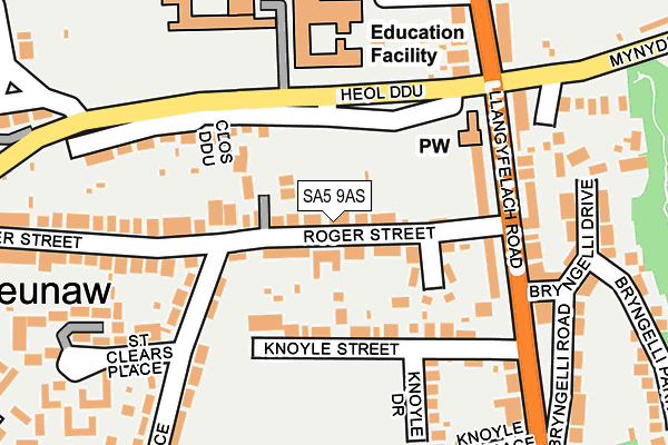 SA5 9AS map - OS OpenMap – Local (Ordnance Survey)