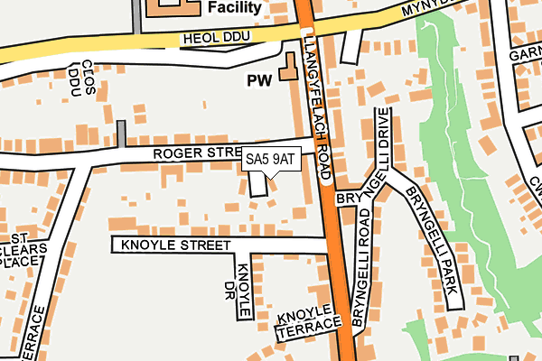 SA5 9AT map - OS OpenMap – Local (Ordnance Survey)