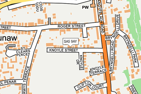SA5 9AY map - OS OpenMap – Local (Ordnance Survey)
