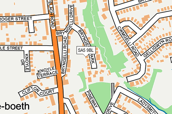 SA5 9BL map - OS OpenMap – Local (Ordnance Survey)