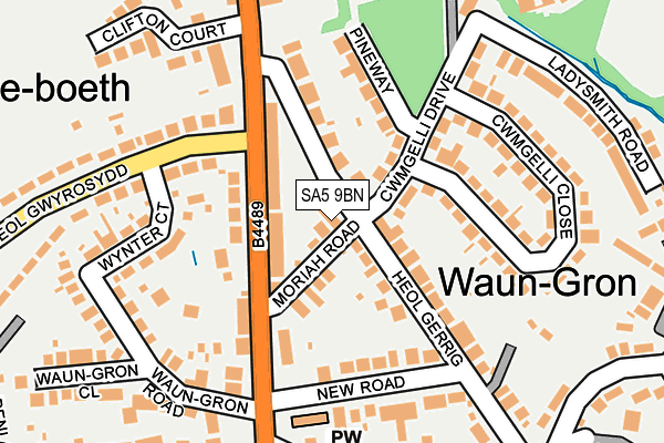 SA5 9BN map - OS OpenMap – Local (Ordnance Survey)