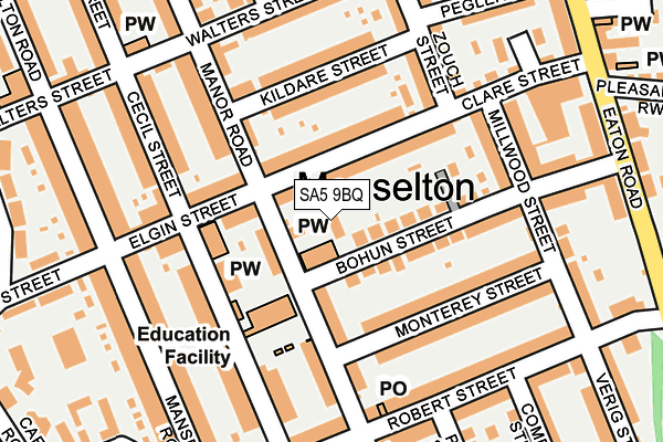 SA5 9BQ map - OS OpenMap – Local (Ordnance Survey)