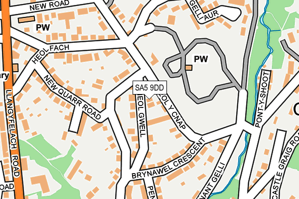 SA5 9DD map - OS OpenMap – Local (Ordnance Survey)