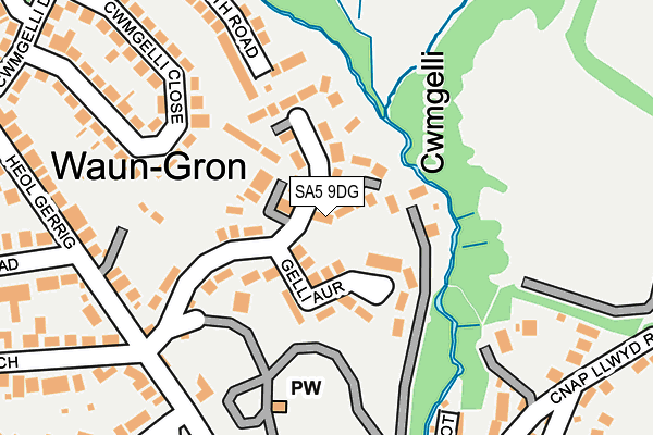 SA5 9DG map - OS OpenMap – Local (Ordnance Survey)