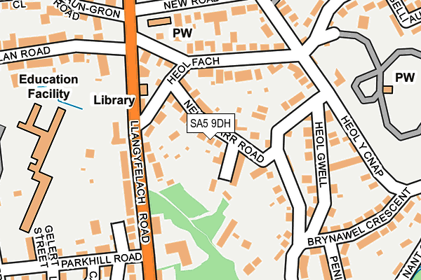 SA5 9DH map - OS OpenMap – Local (Ordnance Survey)