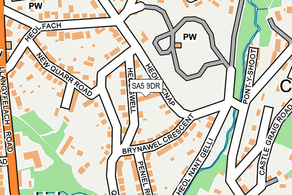 SA5 9DR map - OS OpenMap – Local (Ordnance Survey)