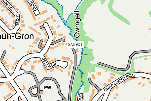 SA5 9DT map - OS OpenMap – Local (Ordnance Survey)