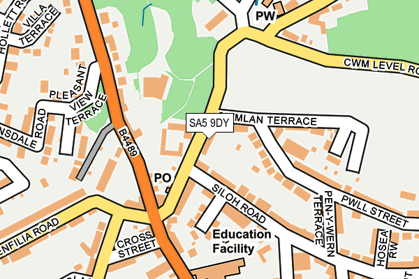 SA5 9DY map - OS OpenMap – Local (Ordnance Survey)