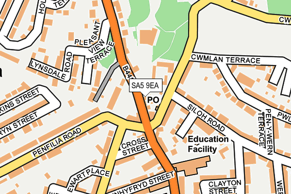 SA5 9EA map - OS OpenMap – Local (Ordnance Survey)