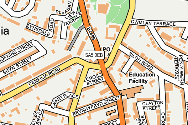SA5 9EB map - OS OpenMap – Local (Ordnance Survey)