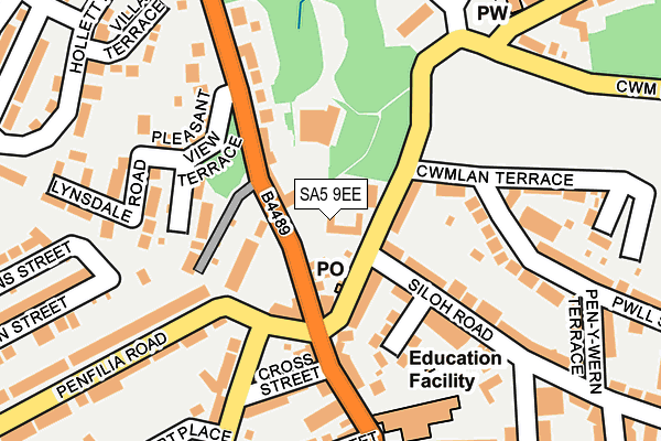 SA5 9EE map - OS OpenMap – Local (Ordnance Survey)