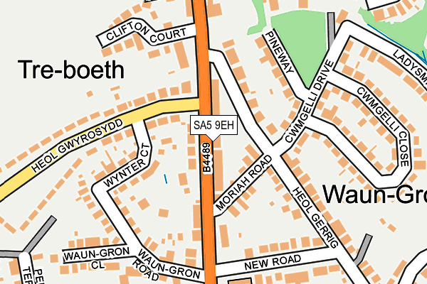 SA5 9EH map - OS OpenMap – Local (Ordnance Survey)