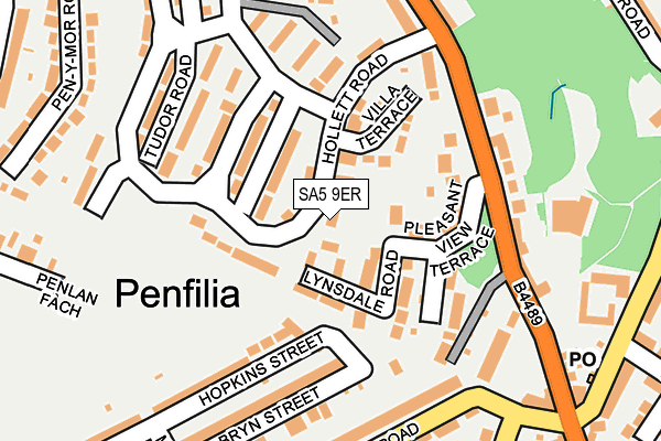 SA5 9ER map - OS OpenMap – Local (Ordnance Survey)